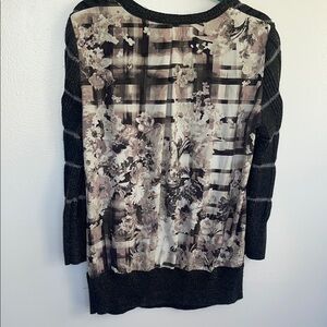 Womens sweater Simply Vera Vera Wang sparkle top back Large SEE FLAWS